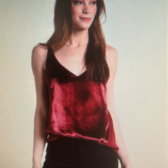 J Brand Tops - J Brand Lucy Cami Tank top Baroness wine womens SZ small y2k gossip girl party